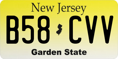NJ license plate B58CVV