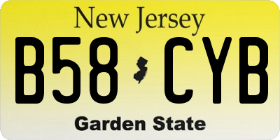 NJ license plate B58CYB
