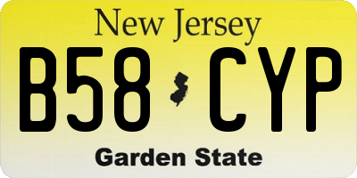 NJ license plate B58CYP