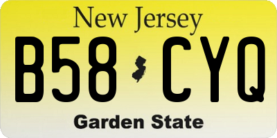 NJ license plate B58CYQ