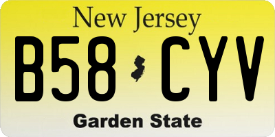 NJ license plate B58CYV