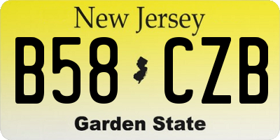 NJ license plate B58CZB