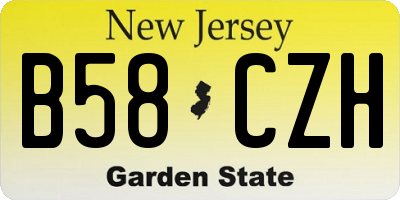NJ license plate B58CZH