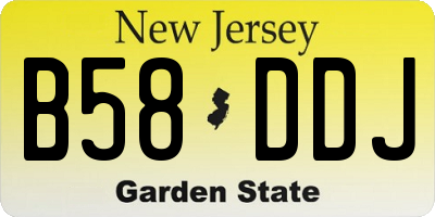 NJ license plate B58DDJ