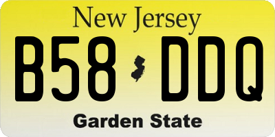 NJ license plate B58DDQ