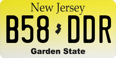 NJ license plate B58DDR