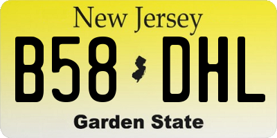 NJ license plate B58DHL