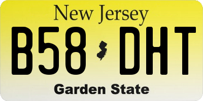 NJ license plate B58DHT