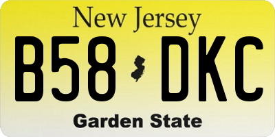 NJ license plate B58DKC