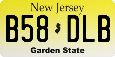 NJ license plate B58DLB