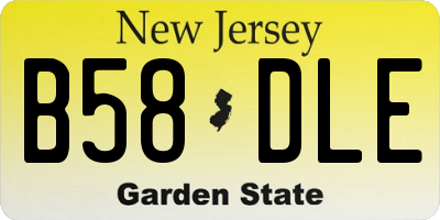 NJ license plate B58DLE
