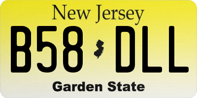 NJ license plate B58DLL