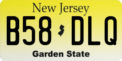 NJ license plate B58DLQ