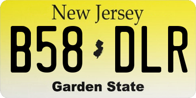 NJ license plate B58DLR