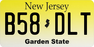 NJ license plate B58DLT