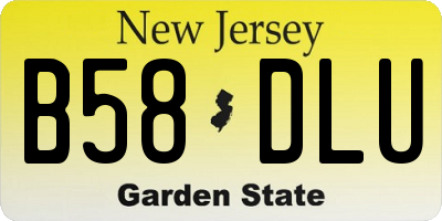 NJ license plate B58DLU