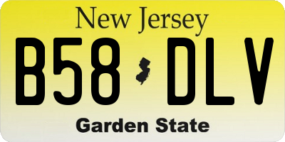 NJ license plate B58DLV