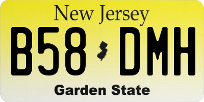NJ license plate B58DMH