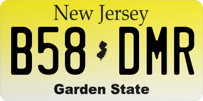 NJ license plate B58DMR