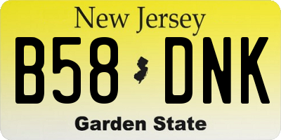 NJ license plate B58DNK
