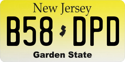 NJ license plate B58DPD