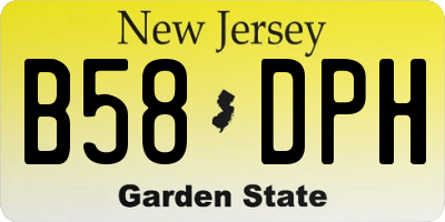 NJ license plate B58DPH