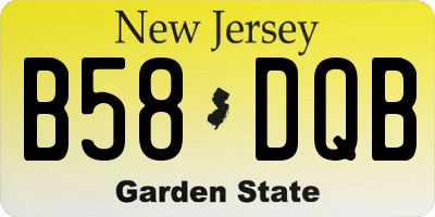NJ license plate B58DQB
