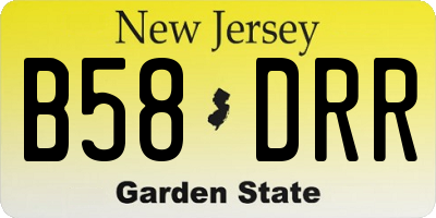 NJ license plate B58DRR