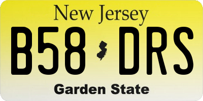 NJ license plate B58DRS