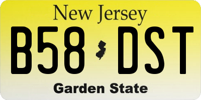 NJ license plate B58DST