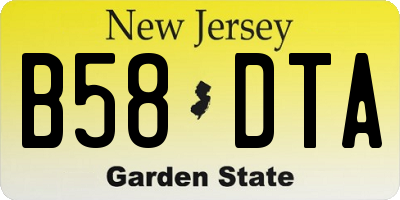 NJ license plate B58DTA