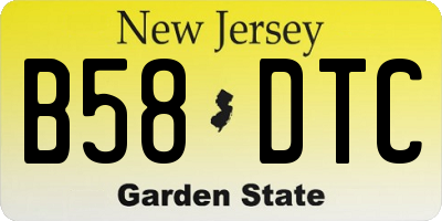 NJ license plate B58DTC