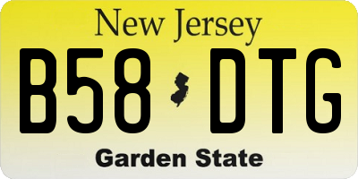 NJ license plate B58DTG