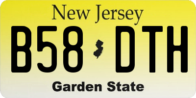 NJ license plate B58DTH