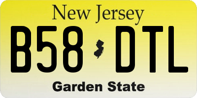 NJ license plate B58DTL