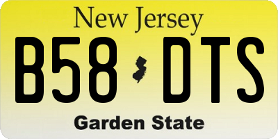 NJ license plate B58DTS