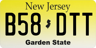 NJ license plate B58DTT