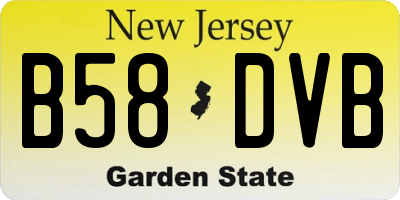 NJ license plate B58DVB
