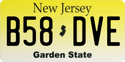 NJ license plate B58DVE