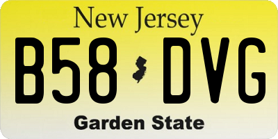 NJ license plate B58DVG