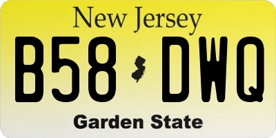 NJ license plate B58DWQ