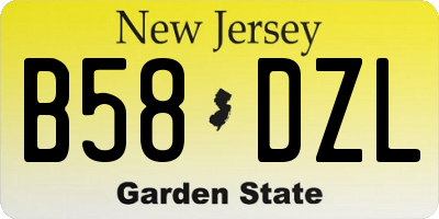 NJ license plate B58DZL