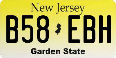 NJ license plate B58EBH