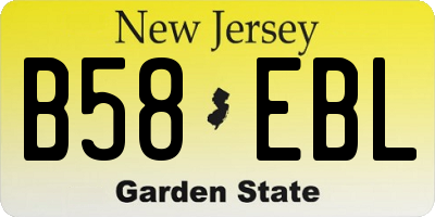 NJ license plate B58EBL