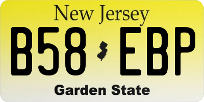 NJ license plate B58EBP