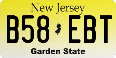 NJ license plate B58EBT