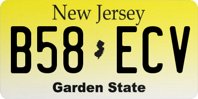 NJ license plate B58ECV