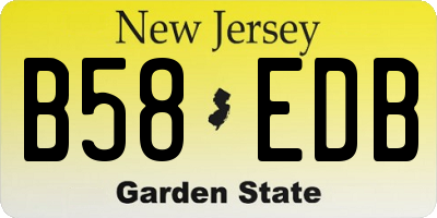 NJ license plate B58EDB