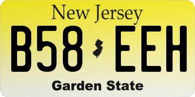 NJ license plate B58EEH