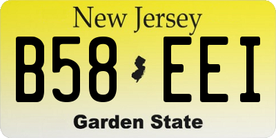 NJ license plate B58EEI